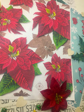 Загрузить изображение в средство просмотра галереи, Poinsettia Christmas wrapping paper (A3, pack of 10 sheets)
