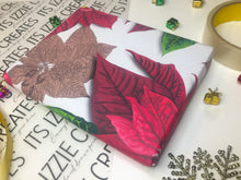 Загрузить изображение в средство просмотра галереи, Poinsettia Christmas wrapping paper (A3, pack of 10 sheets)
