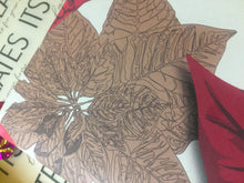 Загрузить изображение в средство просмотра галереи, Poinsettia Christmas wrapping paper (A3, pack of 10 sheets)
