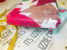 Загрузить изображение в средство просмотра галереи, Poinsettia Christmas wrapping paper (A3, pack of 10 sheets)
