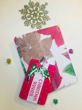 Загрузить изображение в средство просмотра галереи, Poinsettia Christmas wrapping paper (A3, pack of 10 sheets)

